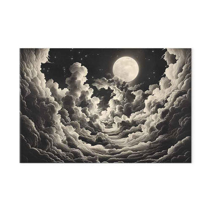 Leinwandbild - Moon and Stars Singing Among the Great Clouds