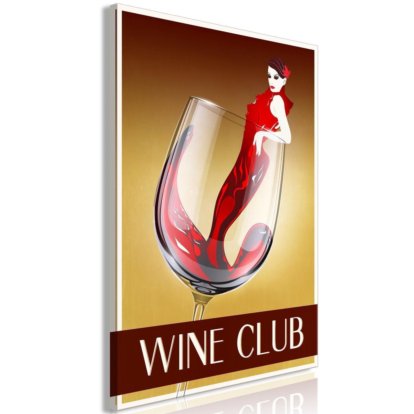 Leinwandbild - Wine Club (1 Part) Vertical Artgeist