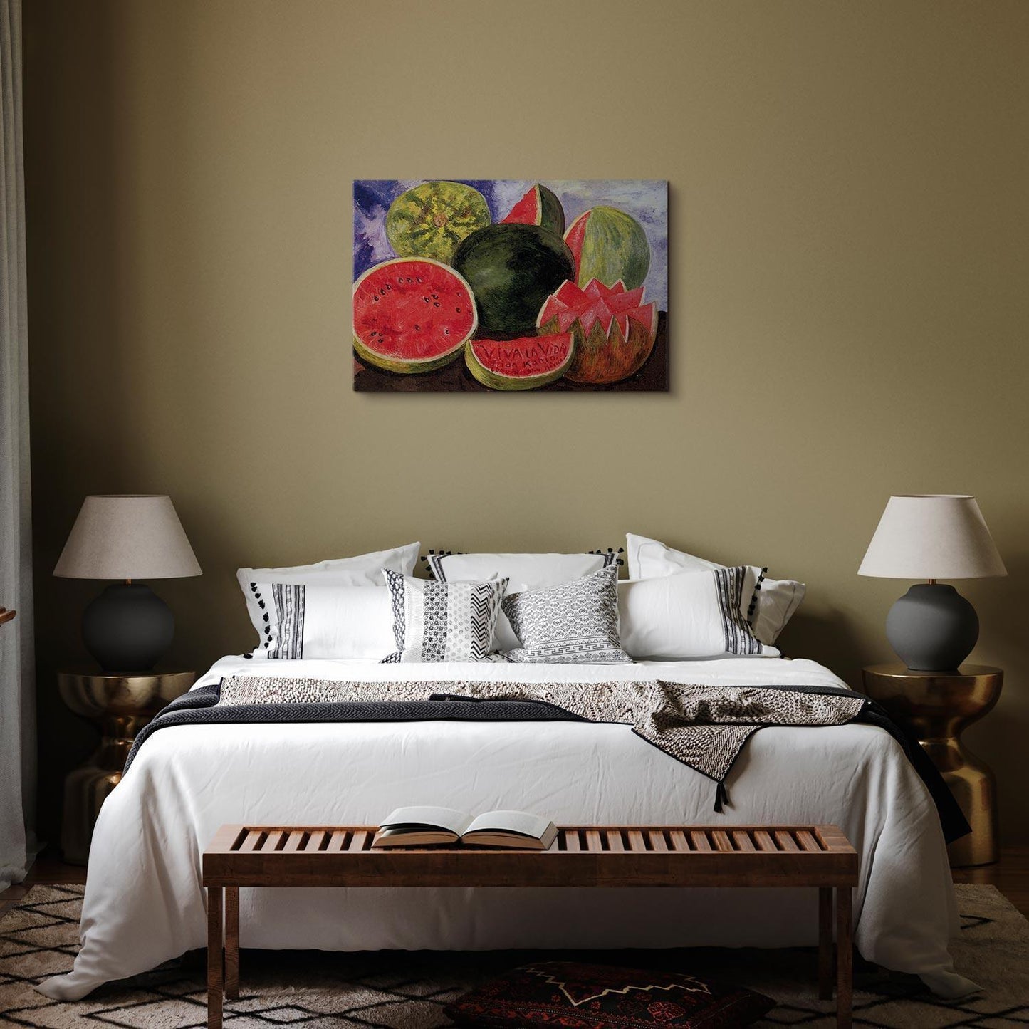 Leinwandbild - Frida Kahlo – Viva la Vida