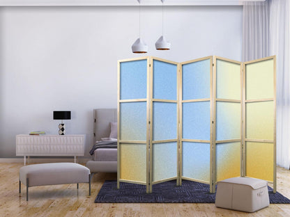 Japanischer Paravent - Energetic Gradient - Gradient Composition in Vibrant Colors
