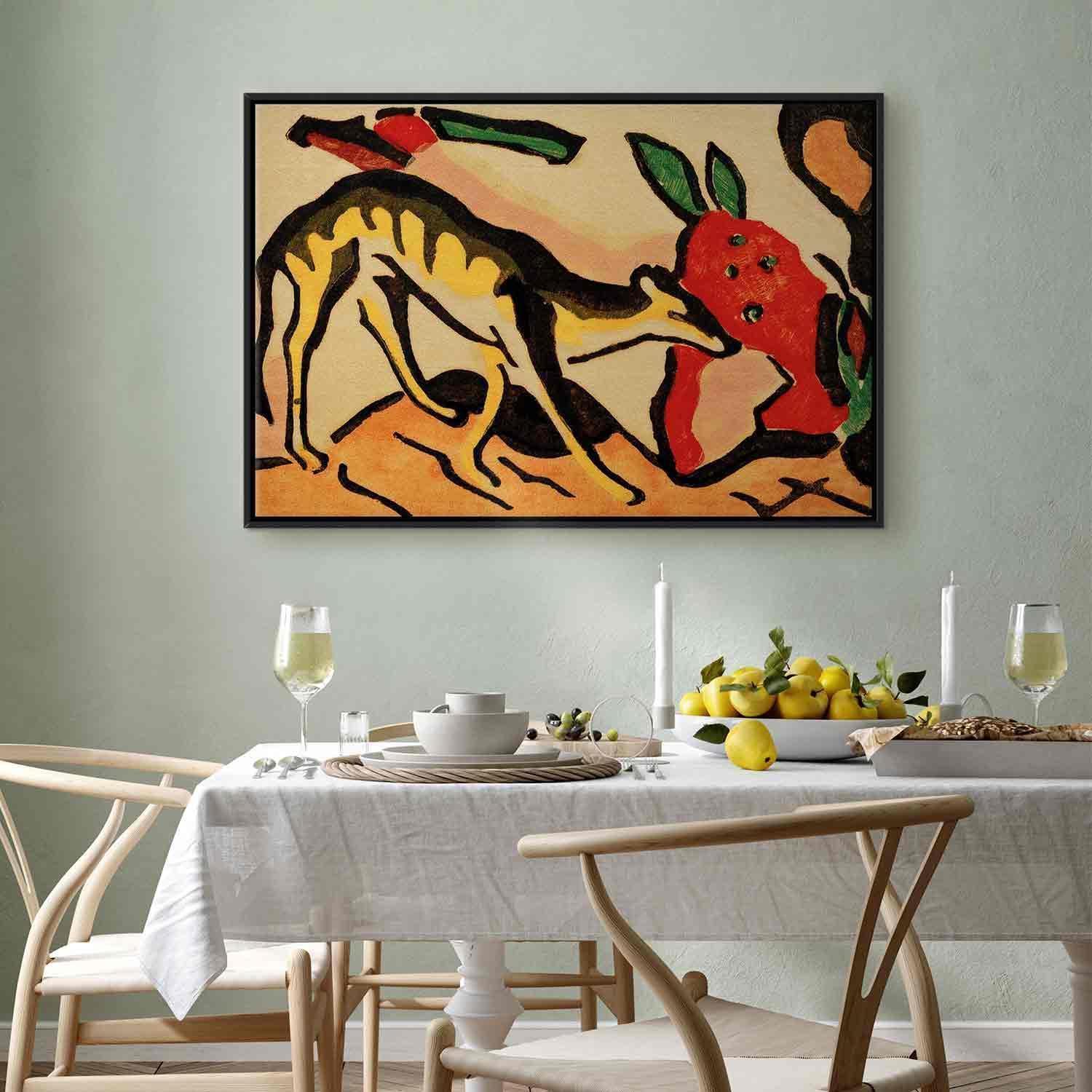 Leinwandbild - Fabeltier (Franz Marc) Artgeist