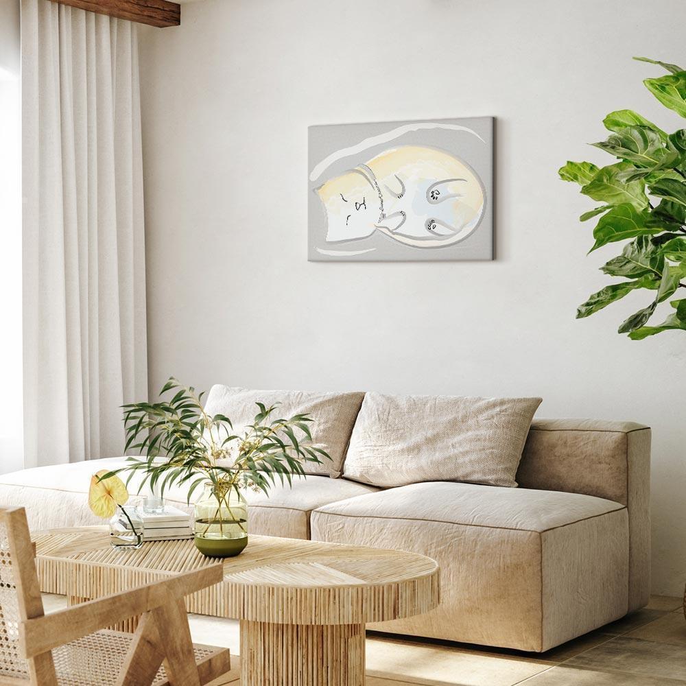 Leinwandbild - Sleepy Kitty (1 Part) Vertical