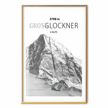 Poster - Majestic mountain peak Glosslockner mountain crown mountain landscape