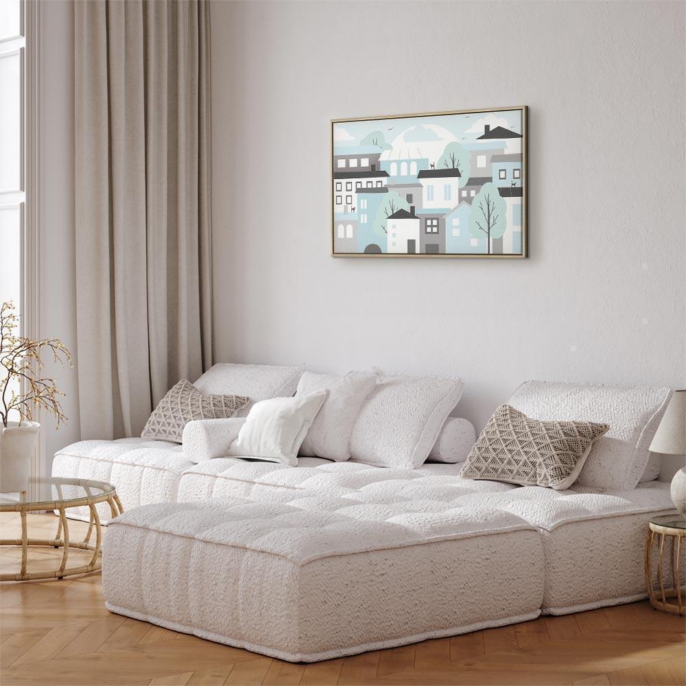 Leinwandbild - Colorful Town (1 Part) Wide