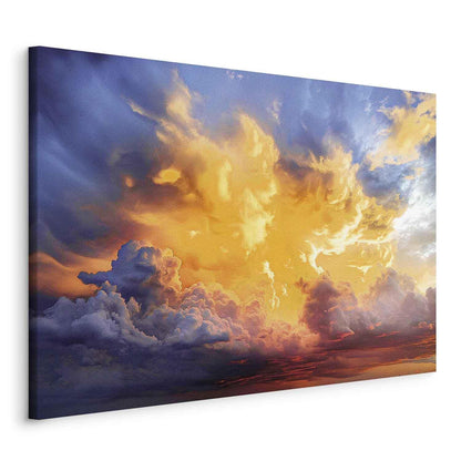 Leinwandbild - Beautiful Sunset - Clouds in Warm Shades Artgeist