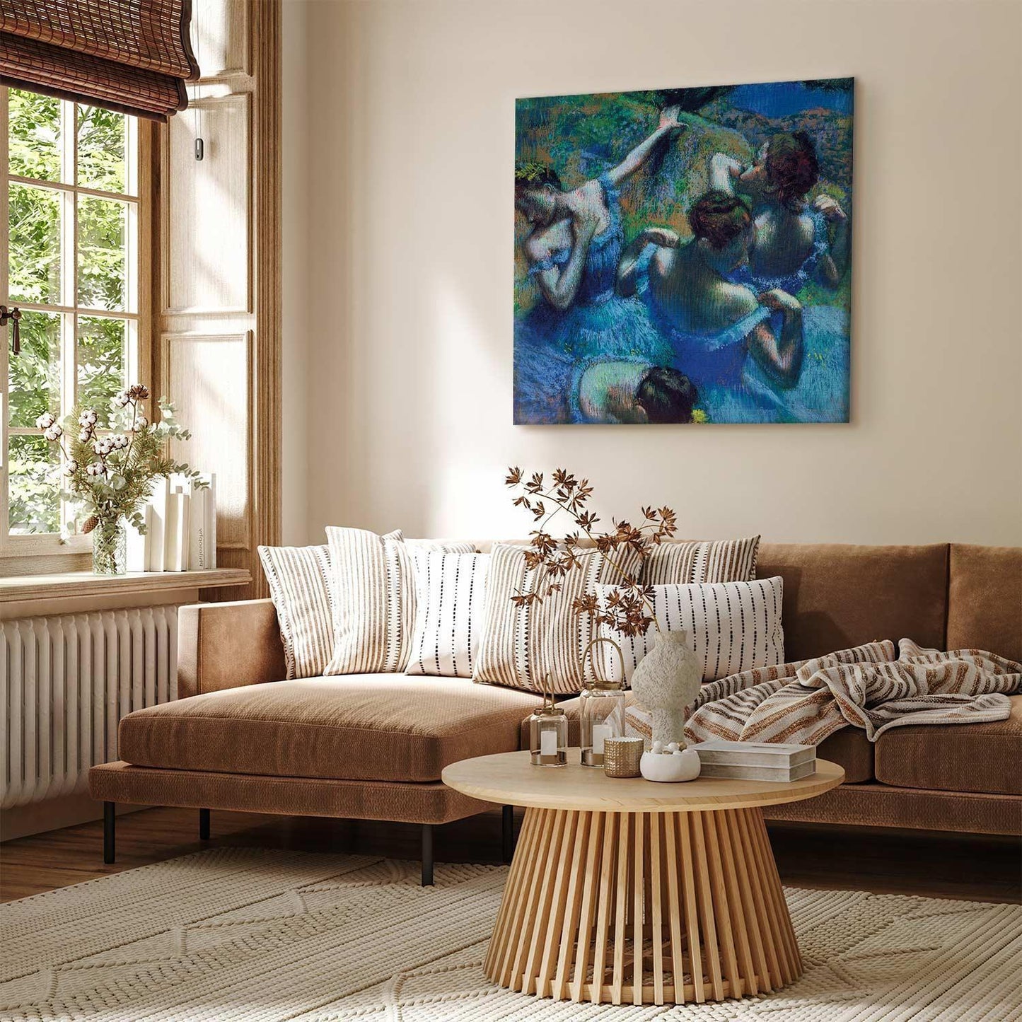 Leinwandbild - Edgar Degas – Blue Dancers II