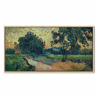 Leinwandbild - Vincent Van Gogh – Landscape with the Chateau of Auvers at Sunset