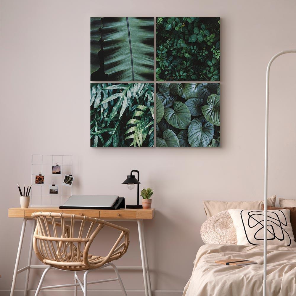 Leinwandbild - Botanical Depth (4 Parts)