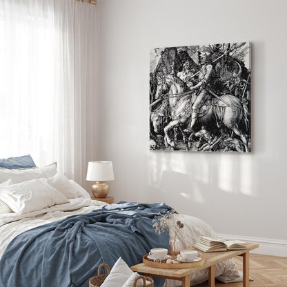 Leinwandbild - Albrecht Dürer – Knight, Death and the Devil