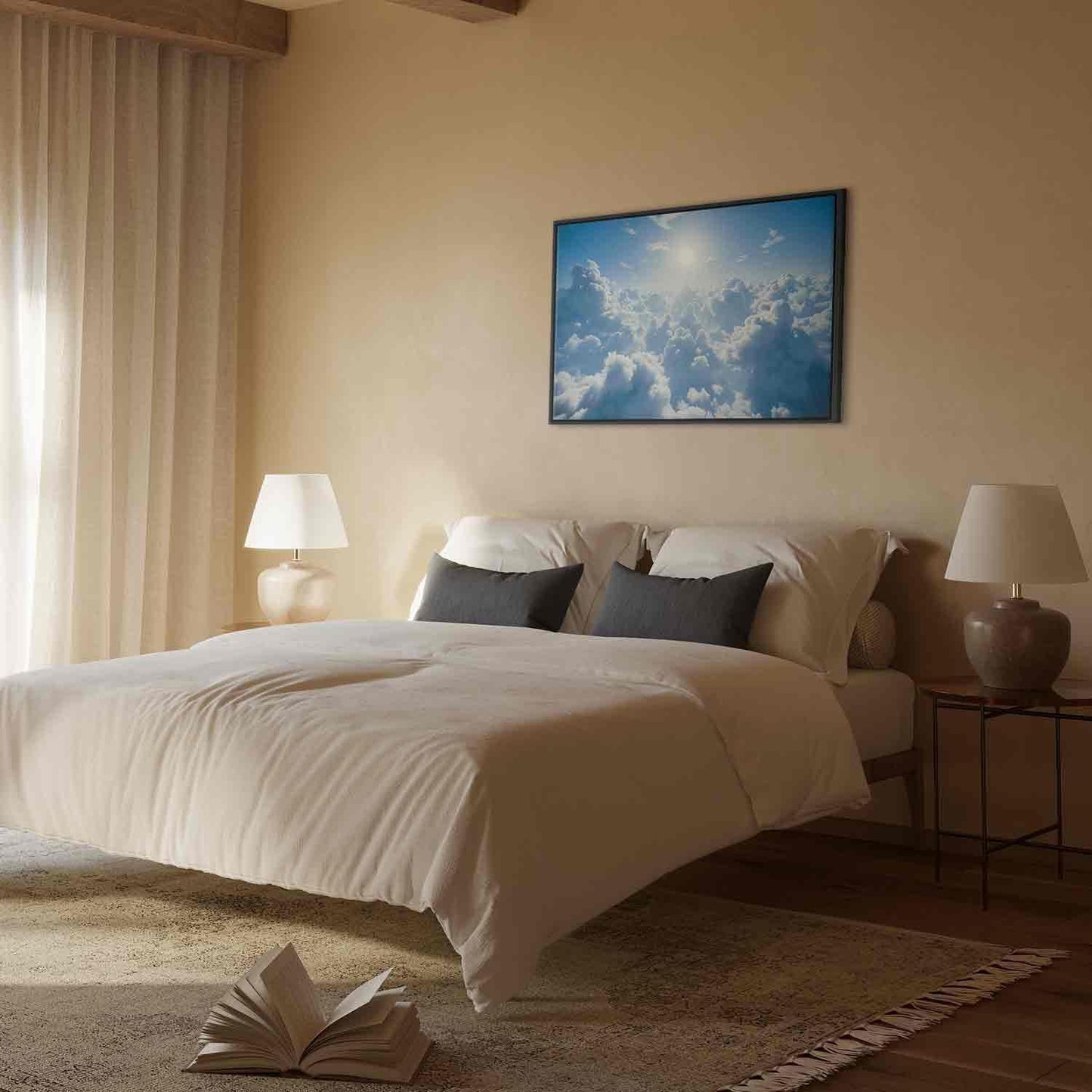 Leinwandbild - Heavenly Calm: Warm Rays of the Sun