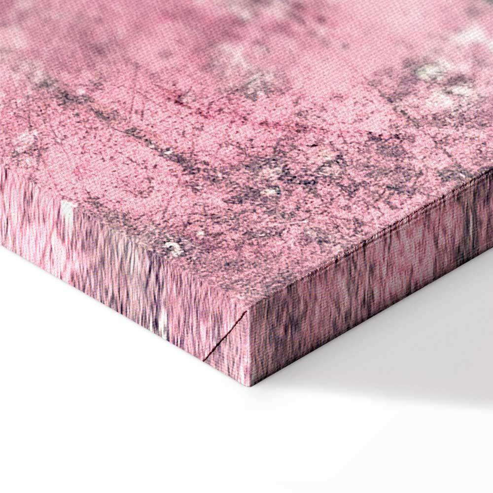 Leinwandbild - Figure on Pink Background (1-part) - Female Silhouette in Marble