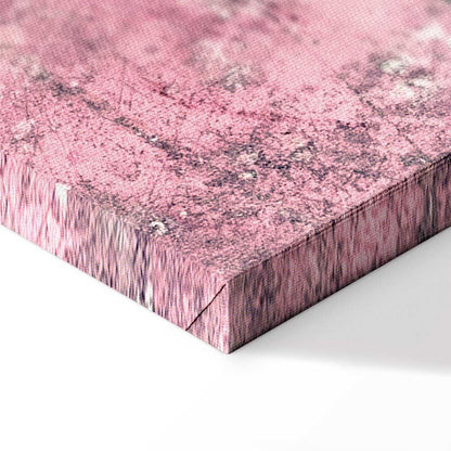 Leinwandbild - Figure on Pink Background (1-part) - Female Silhouette in Marble