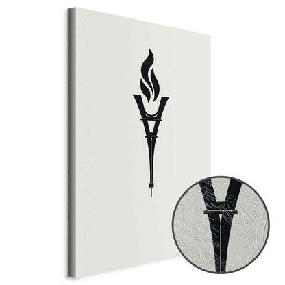 Leinwandbild - Torch Shaped Like an Inverted Eiffel Tower