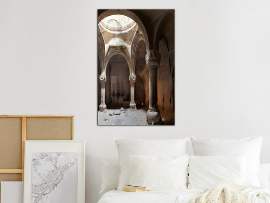 Leinwandbild „Temple“ – Mystische Architektur im Hochformat