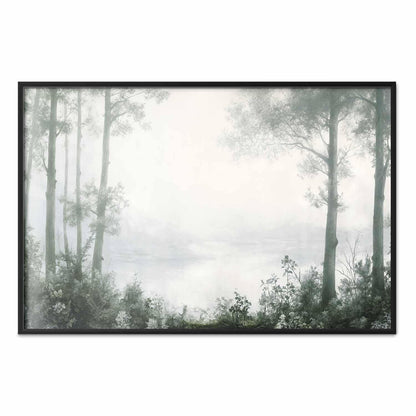 Poster - Forest and Pond in Patinated Green