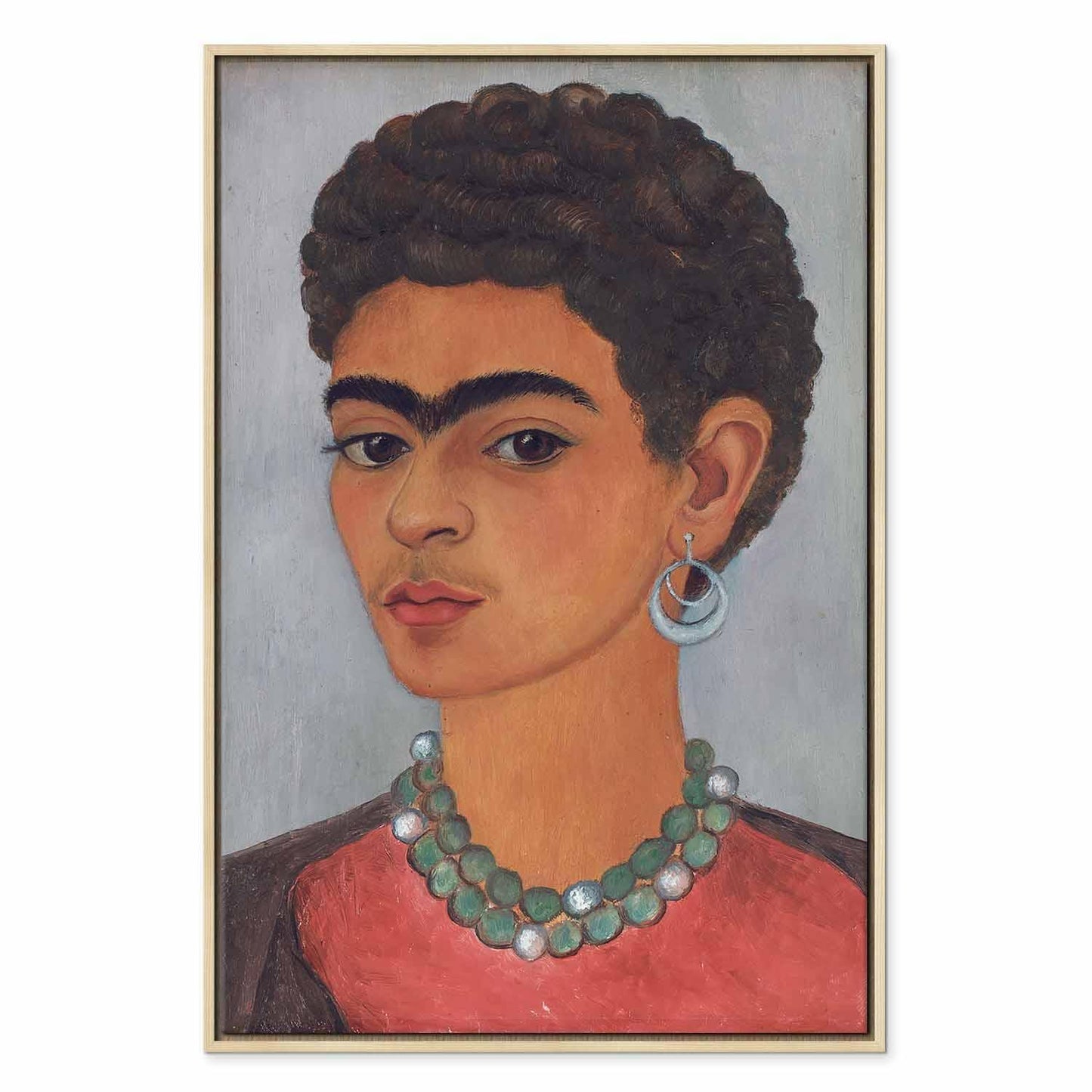 Leinwandbild - Frida Kahlo – Self-Portrait with Curly Hair