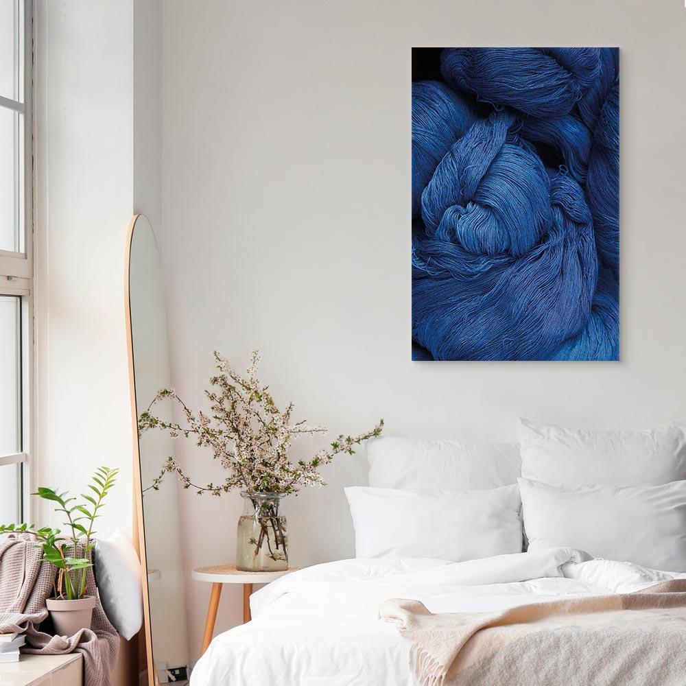 Leinwandbild - Blue Worsted (1 Part) Vertical