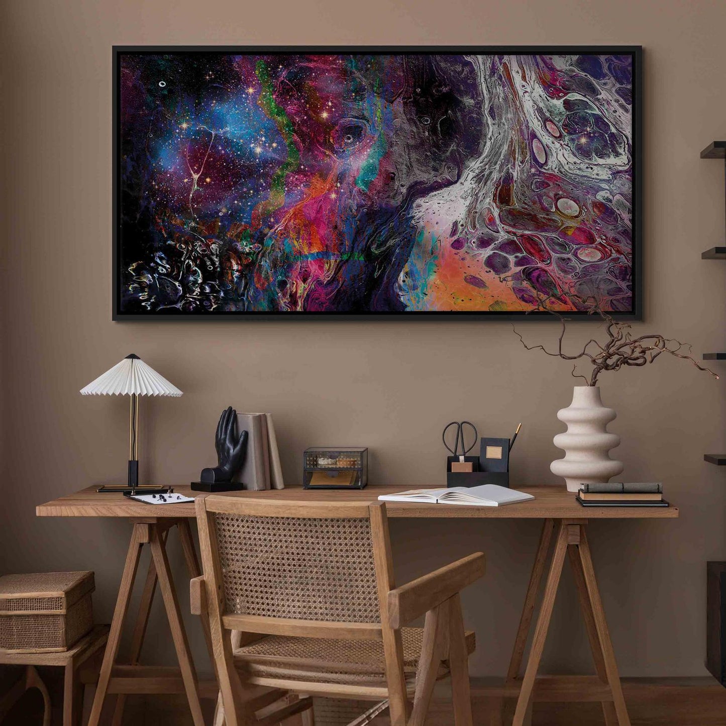 Leinwandbild - Colourful Galaxy (1 Part) Wide