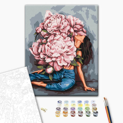 Malen nach Zahlen - Peony lover