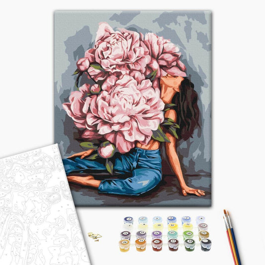 Malen nach Zahlen - Peony lover
