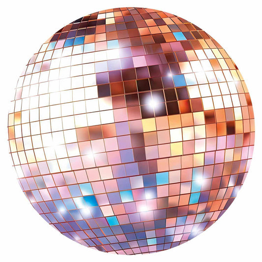 Runde Fototapete - Rose gold disco ball