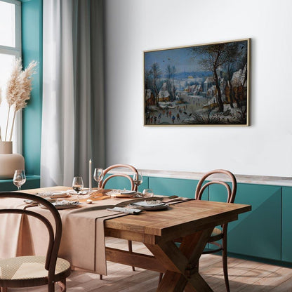 Leinwandbild - Pieter Brueghel the Younger – Winter Landscape with a Bird Trap