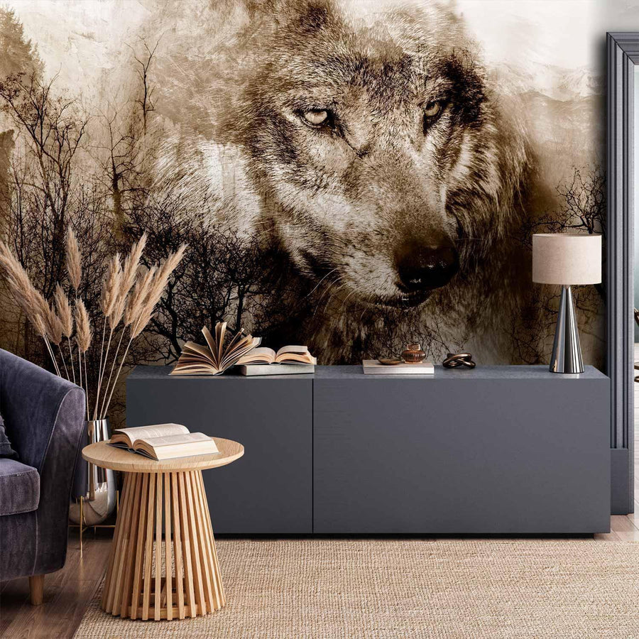 Fototapete - Mountain Predator (Brown) Artgeist