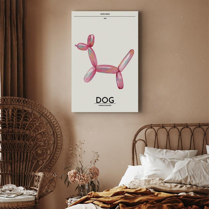 Leinwandbild - Holo-Dog - Colorful Dog in Retro Style