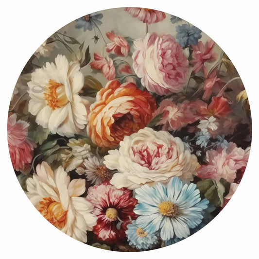 Runde Fototapete - The scent of garden flowers