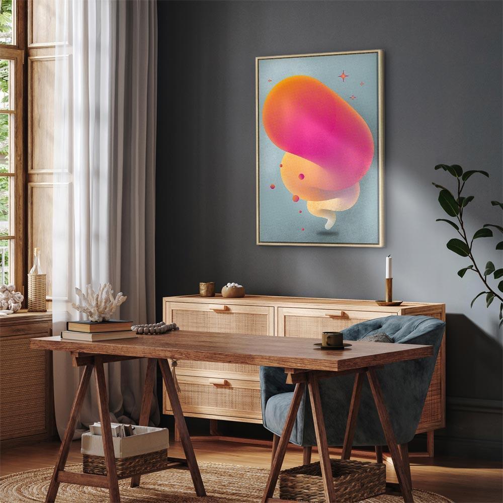 Leinwandbild - Pink Streak (1 Part) Vertical