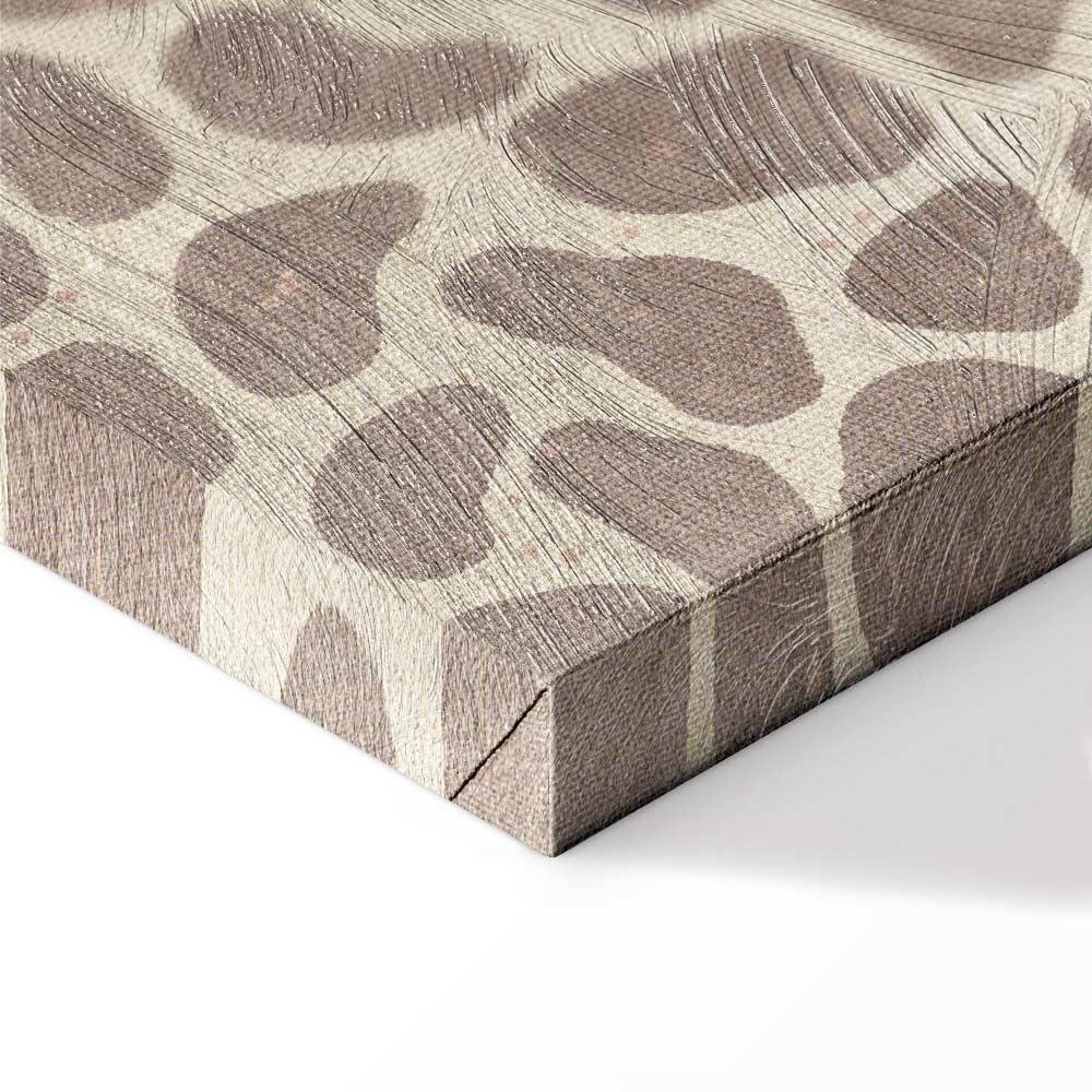 Leinwandbild - Salt Square - Colorful Illustrated Townhouses Against a Cloudy Sky Background