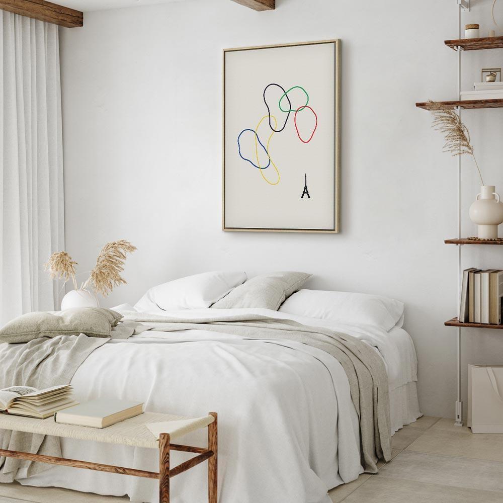 Leinwandbild - Colorful Rings - Digital Graphics - Minimalism