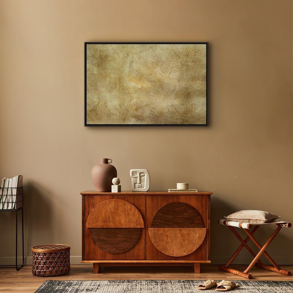 Leinwandbild - Vintage Leaves (1 Part) Wide