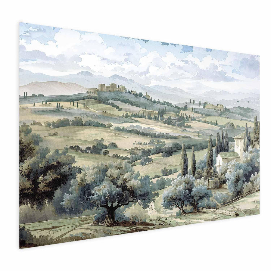 Poster - Landscape with Sunny Green Fields Artgeist
