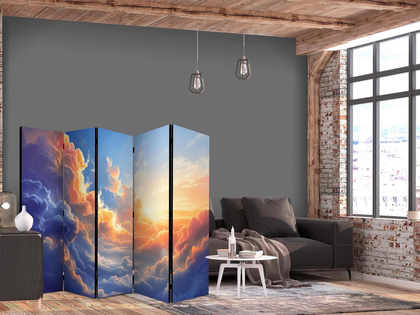 Paravent - Sunset Over a Cloudy Sea: A Marvelous Symphony of Colors Artgeist