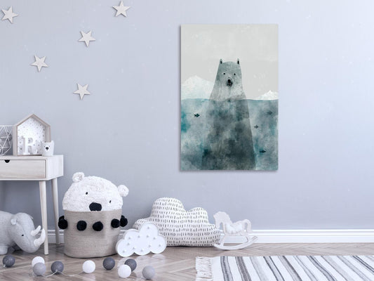 Leinwandbild - Polar Bear (1 Part) Vertical Artgeist