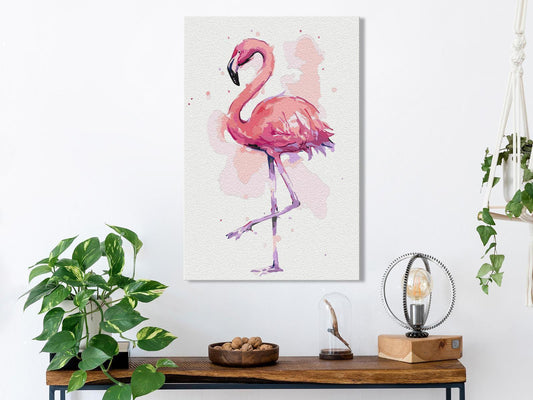 Malen nach Zahlen - Friendly Flamingo