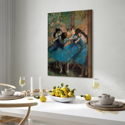 Leinwandbild - Edgar Degas – Blue Dancers