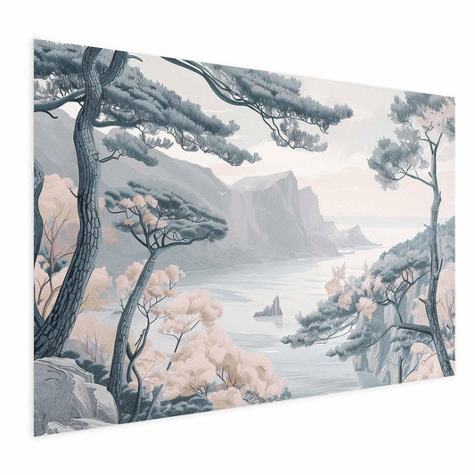 Poster - Blue Coast in Delicate Colors