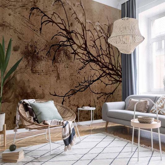 Fototapete „Blühender Kirschbaum“ – Zartes Naturmotiv mit Vintage-Charme