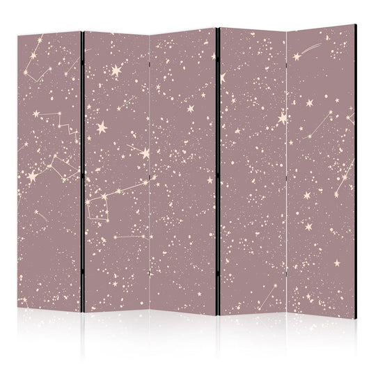 Paravent - Night Sky - Artistic Constellations and Stars in Pastel Shades Artgeist