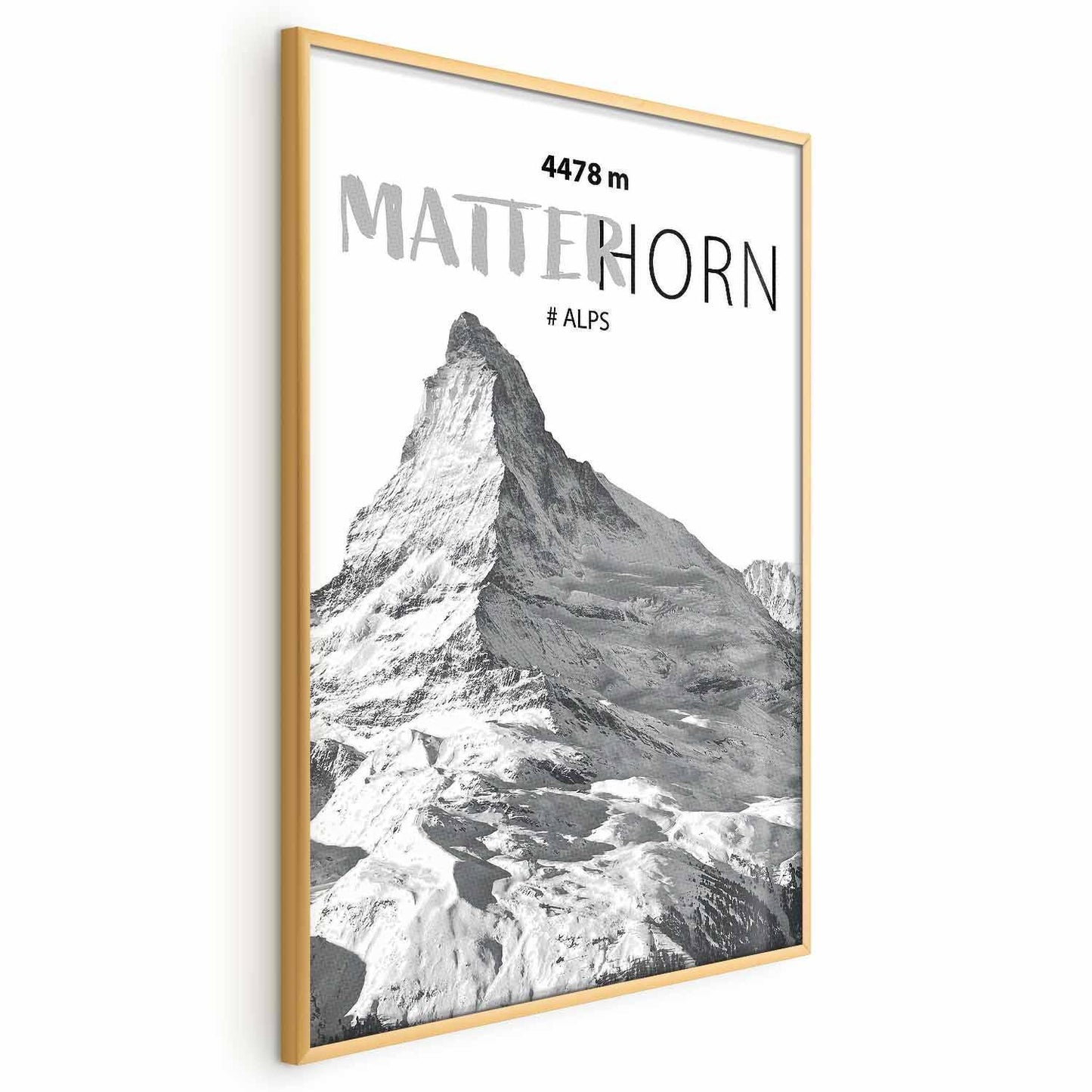 Poster - The majestic Matterhorn mountain peak, crown of mountains, mountain landscape