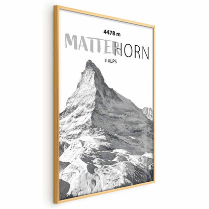 Poster - The majestic Matterhorn mountain peak, crown of mountains, mountain landscape