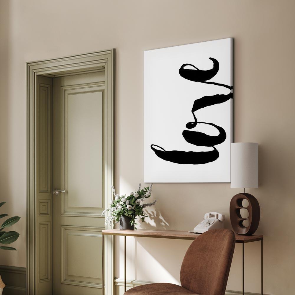 Leinwandbild - Black Love (1 Part) Vertical