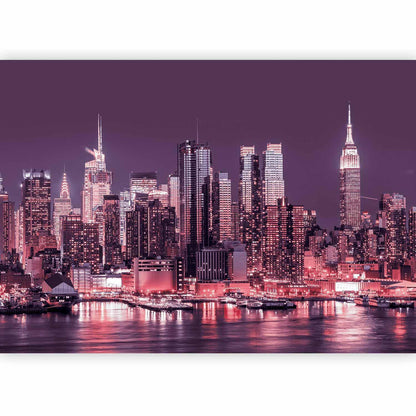 New York City bei Nacht als Wandmotiv

