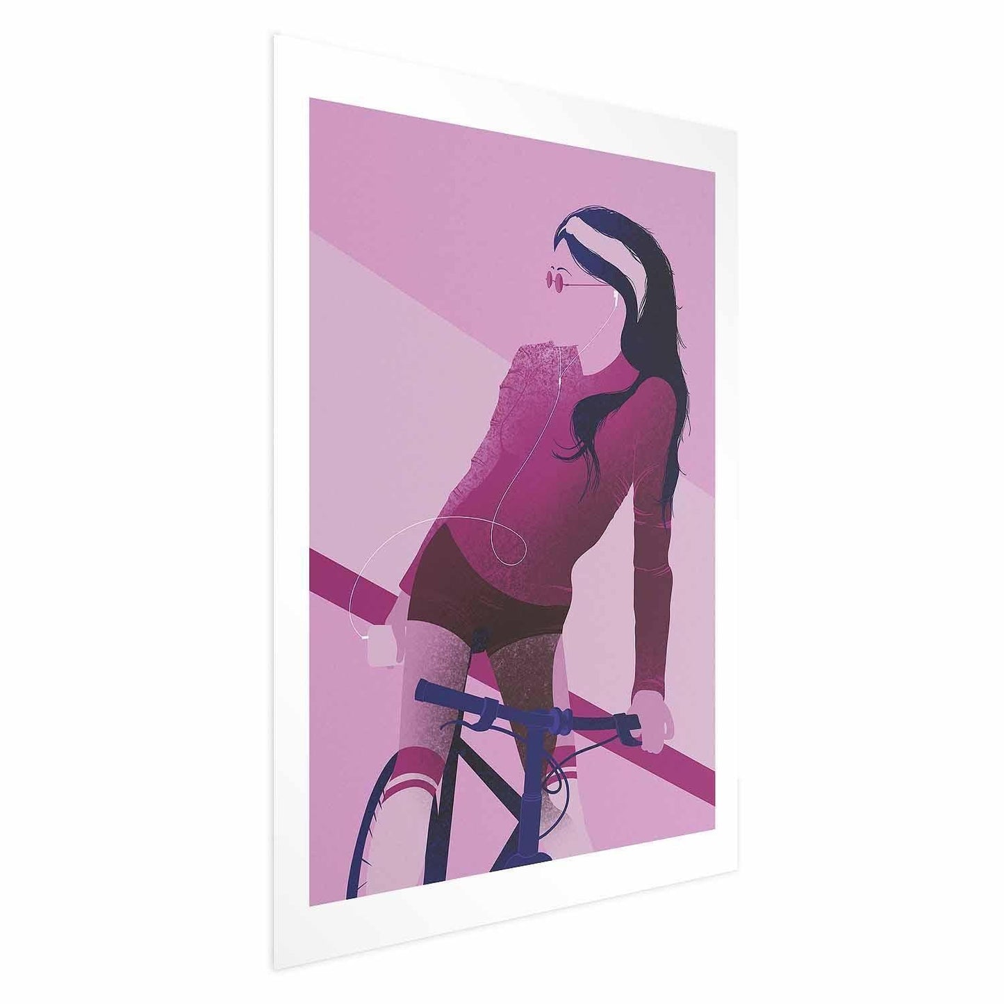 Poster - Woman on a Bicycle Artgeist
