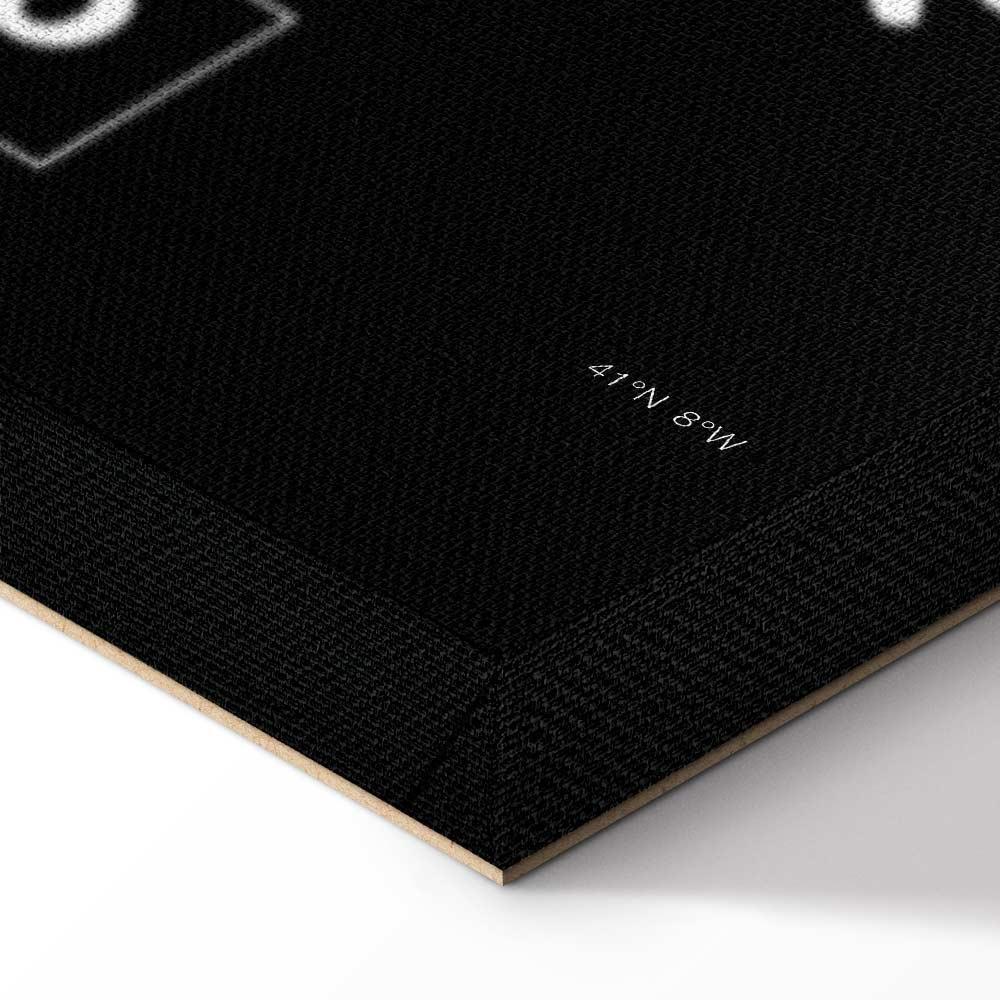 Leinwandbild - Negative Map: Porto (1 Part) Vertical