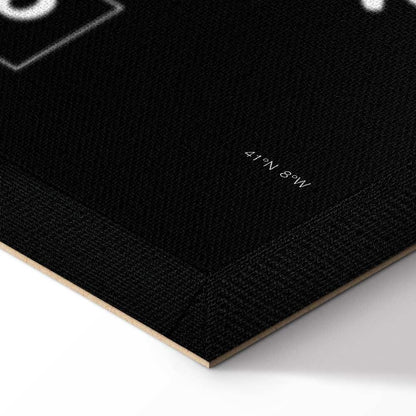 Leinwandbild - Negative Map: Porto (1 Part) Vertical