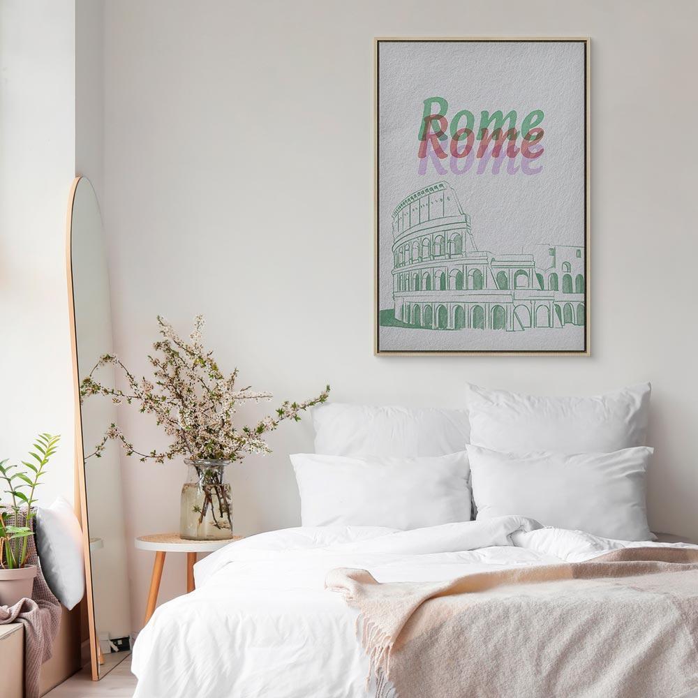 Leinwandbild - Rome in Watercolours (1 Part) Vertical