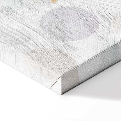 Leinwandbild - Galactic Races - A Bear Participating in Car Races Among Planets Clouds and Stars in Pastel Hues